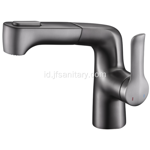 Abu-abu tarik faucet baskom